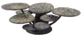 MID-CENTURY MODERN CAST IRON S