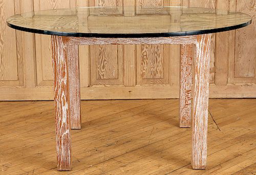 MID CENTURY MODERN CERUSED OAK