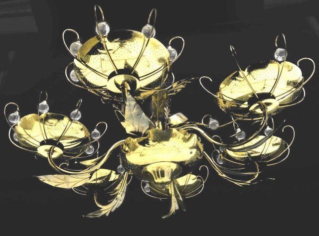 MID-CENTURY MODERN CHANDELIER AFTER