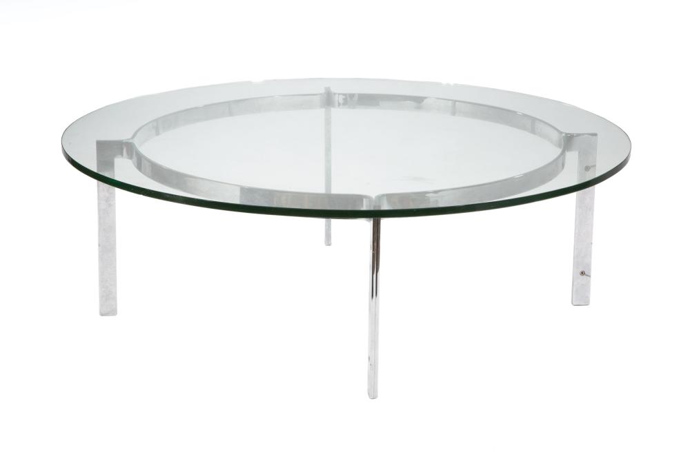 MID-CENTURY MODERN CHROME AND GLASS