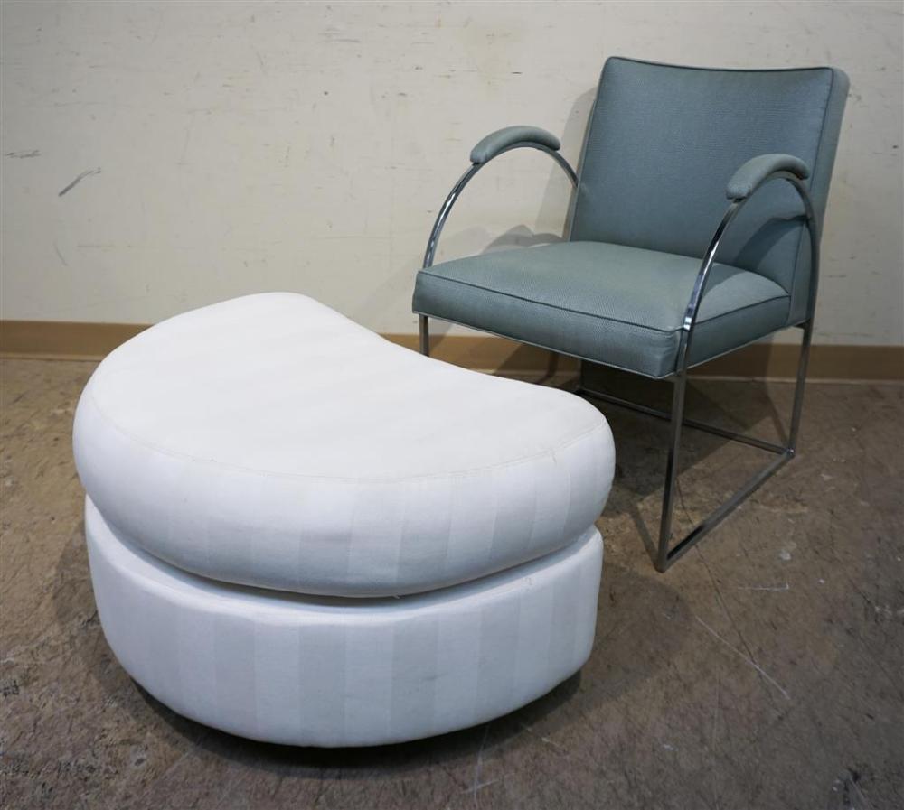 MID-CENTURY MODERN CHROME ARM CHAIR