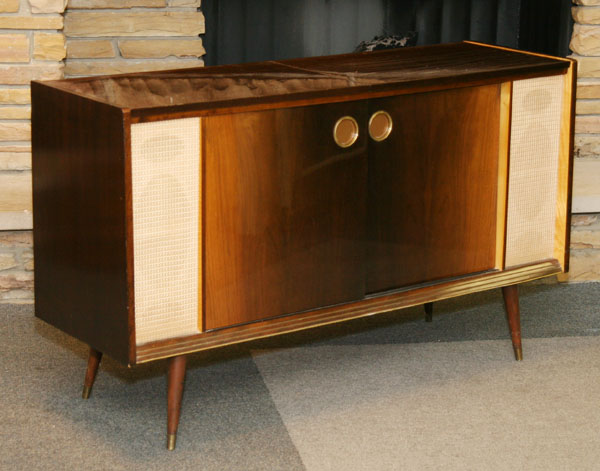 Mid century modern console record
