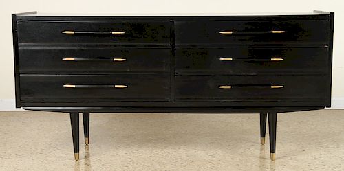MID CENTURY MODERN EBONIZED COMMODE