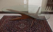 MID-CENTURY MODERN GLASS-TOP C