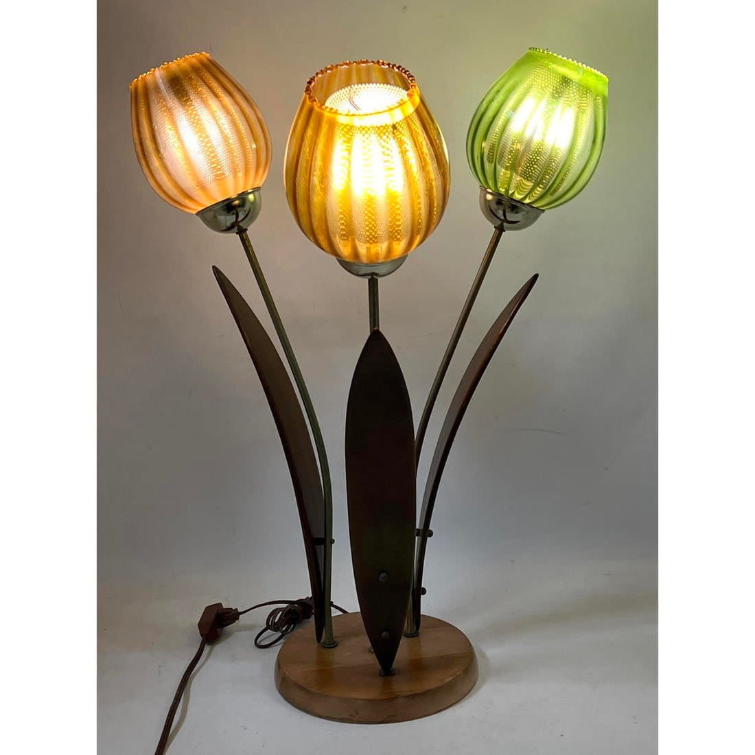 Mid Century Modern Glass Tulip