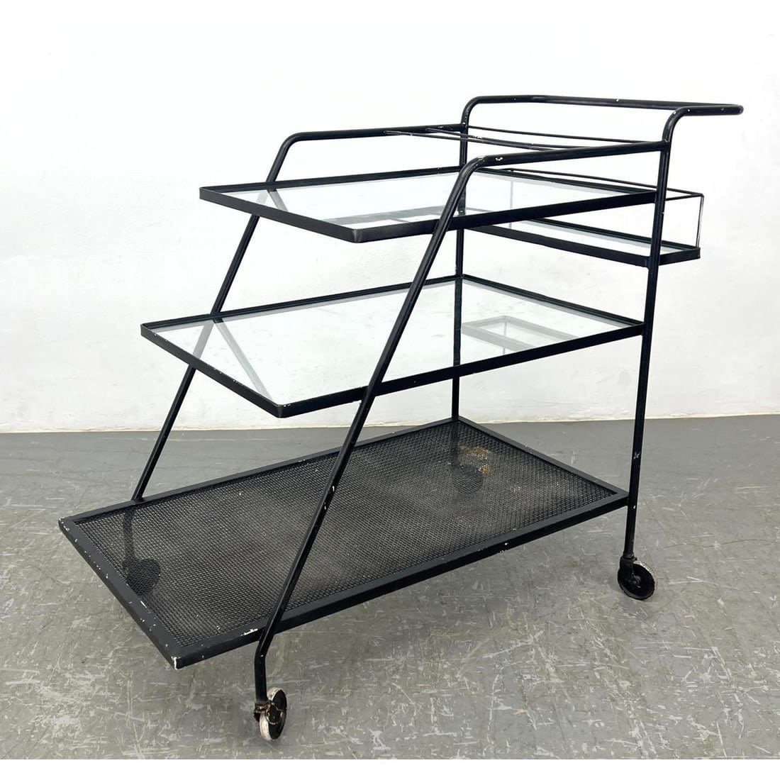 Mid Century Modern Iron Bar Cart
