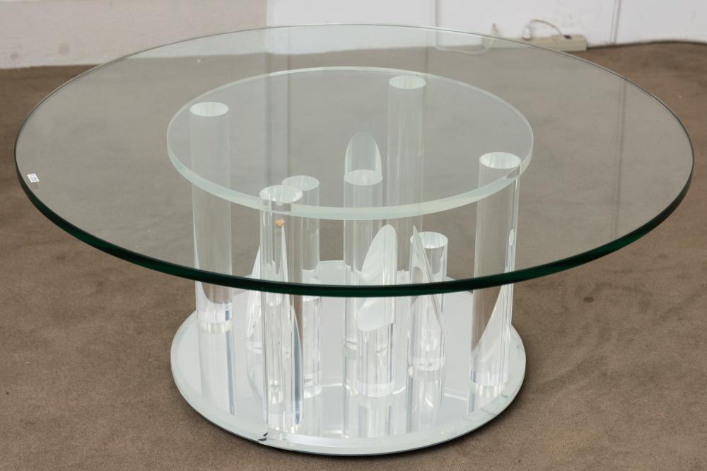 MID-CENTURY MODERN LUCITE END