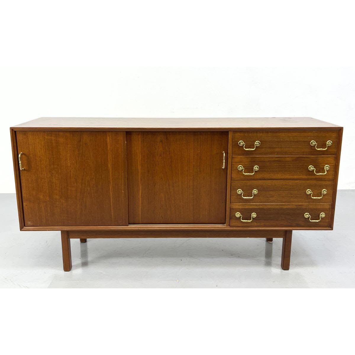Mid Century Modern Mahogany sliding