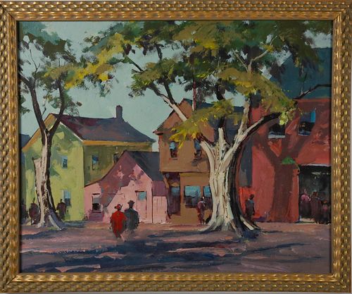MID CENTURY MODERN OIL ON