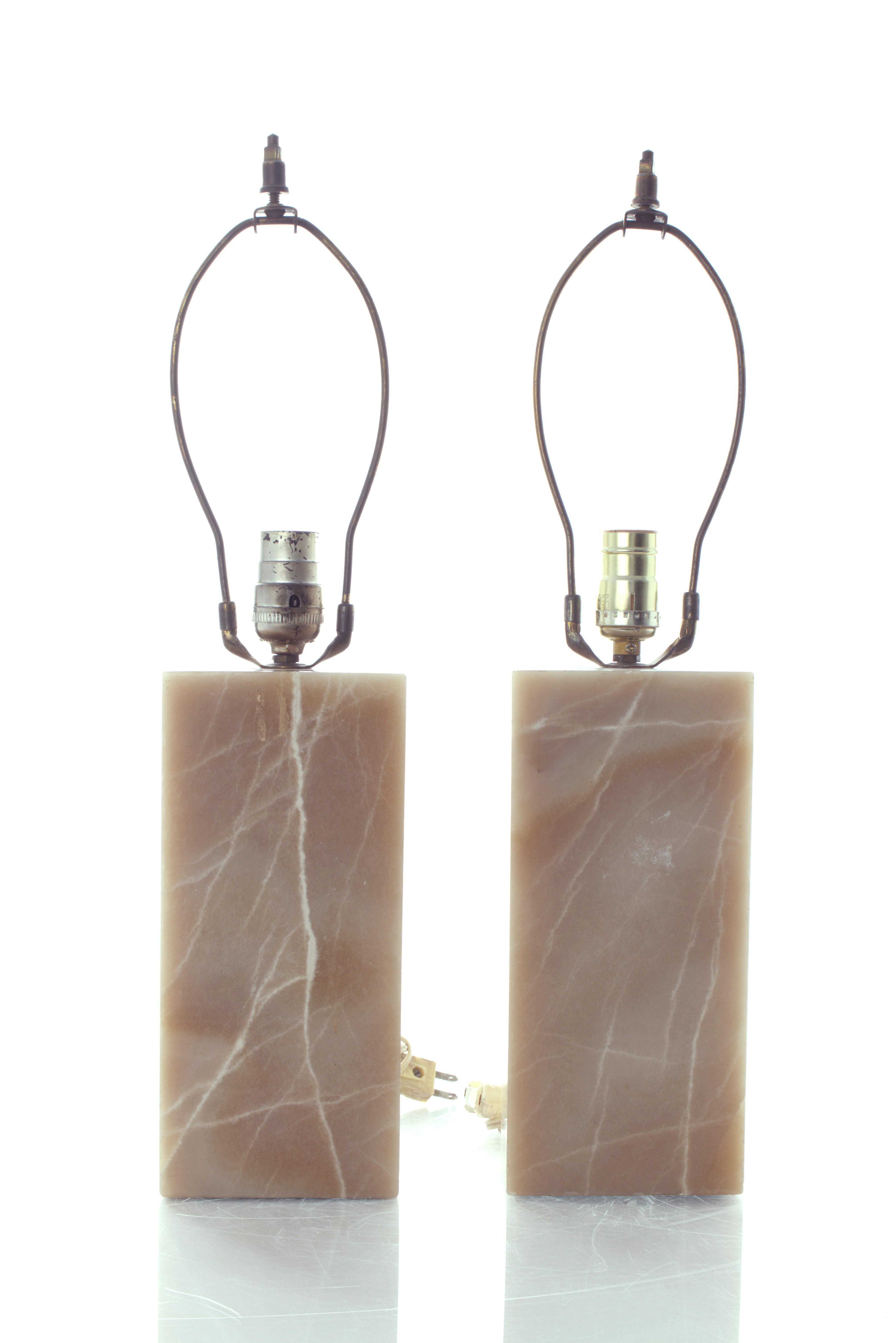 MID-CENTURY MODERN ONYX TABLE LAMPS