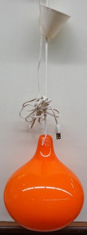 MID-CENTURY MODERN ORANGE GLAS