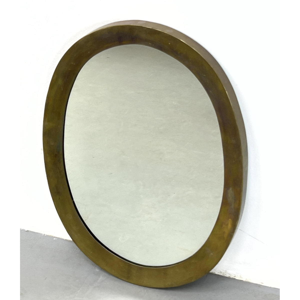 Mid Century Modern Oval Brass Frame