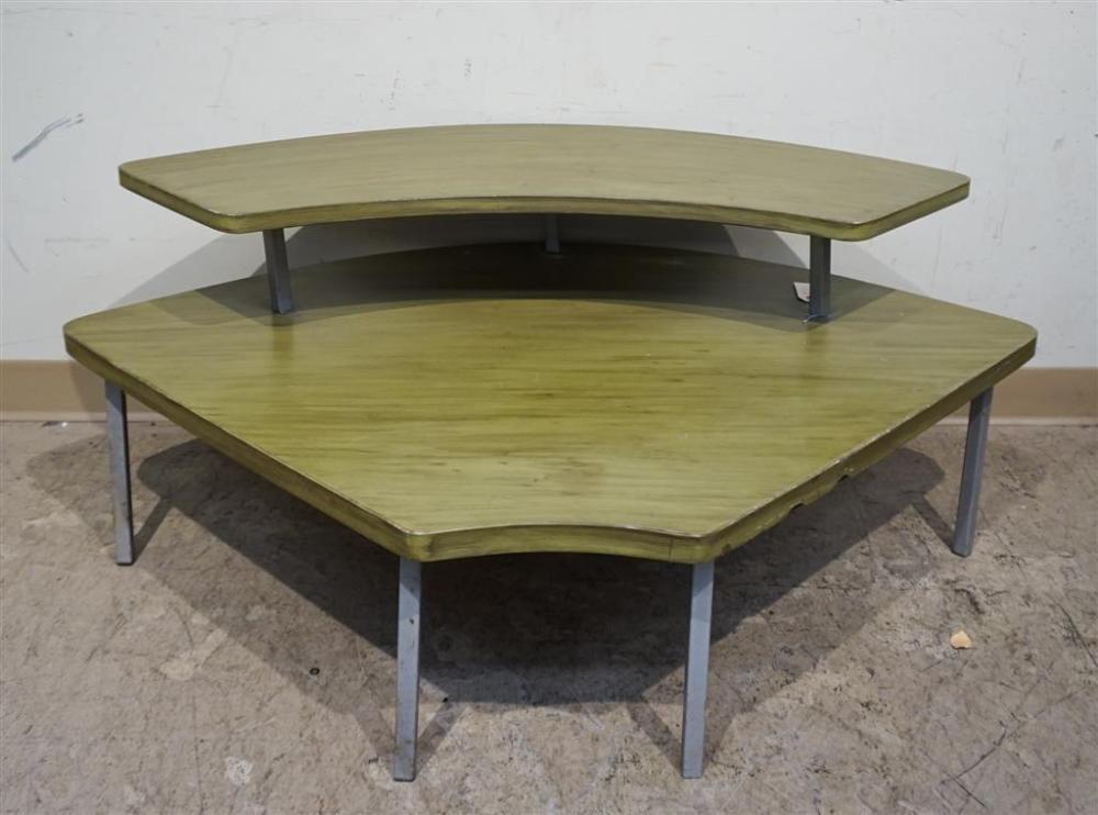 MID-CENTURY MODERN SATIN GREEN