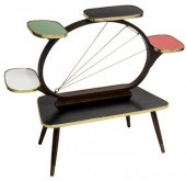 MID-CENTURY MODERN TABLE W/ SH