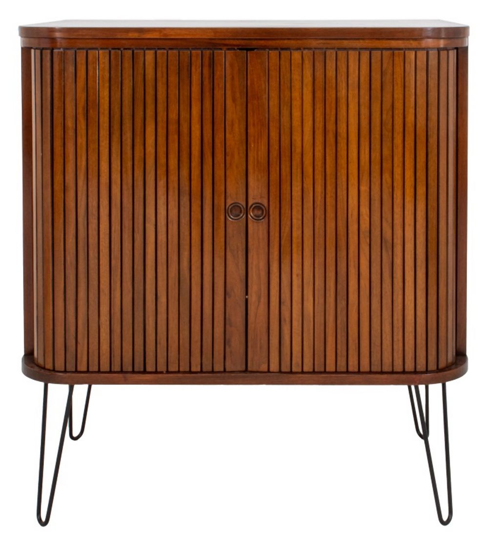 MID-CENTURY MODERN TAMBOUR CABINET,