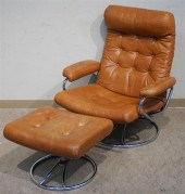 MID-CENTURY MODERN TAN VINYL C