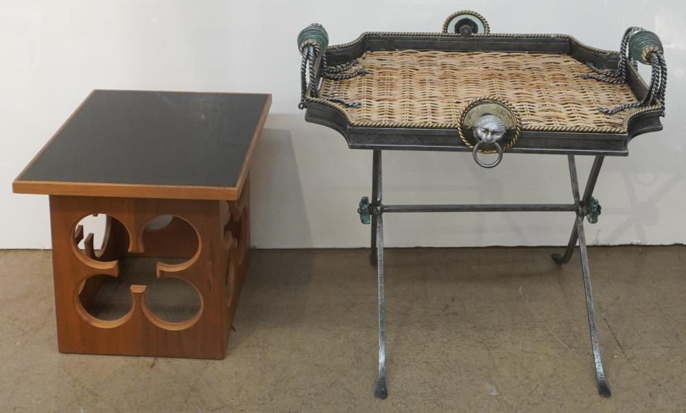 MID-CENTURY MODERN TEAK AND BLACK
