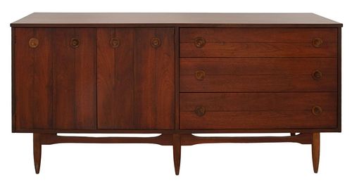 MID-CENTURY MODERN TEAK CREDENZA,