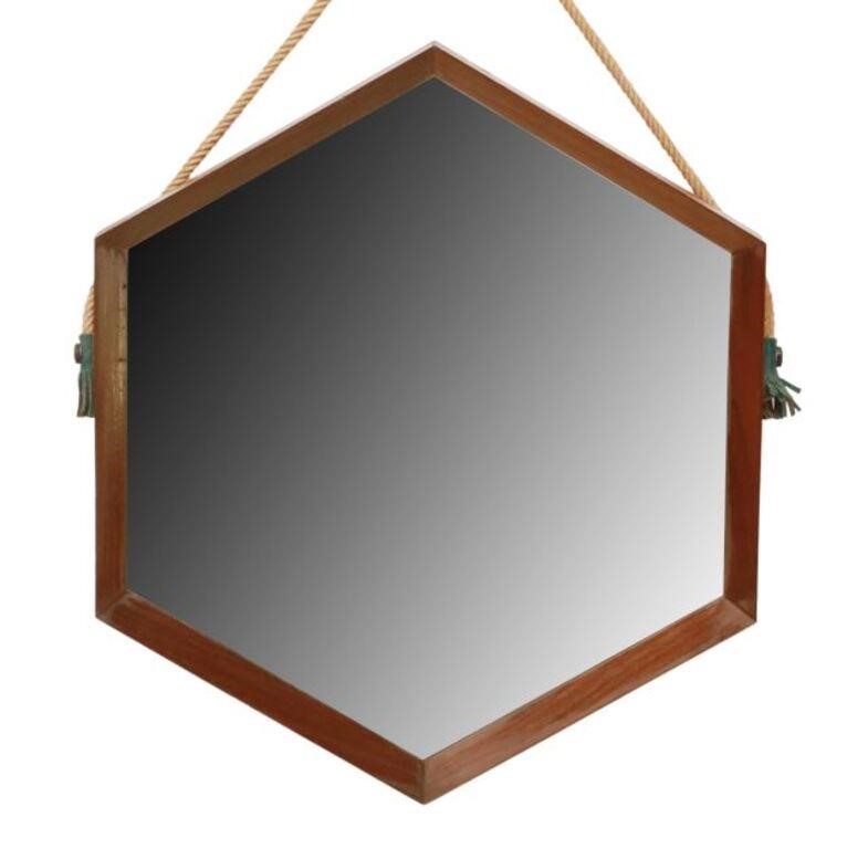 MID-CENTURY MODERN TEAK FRAMED