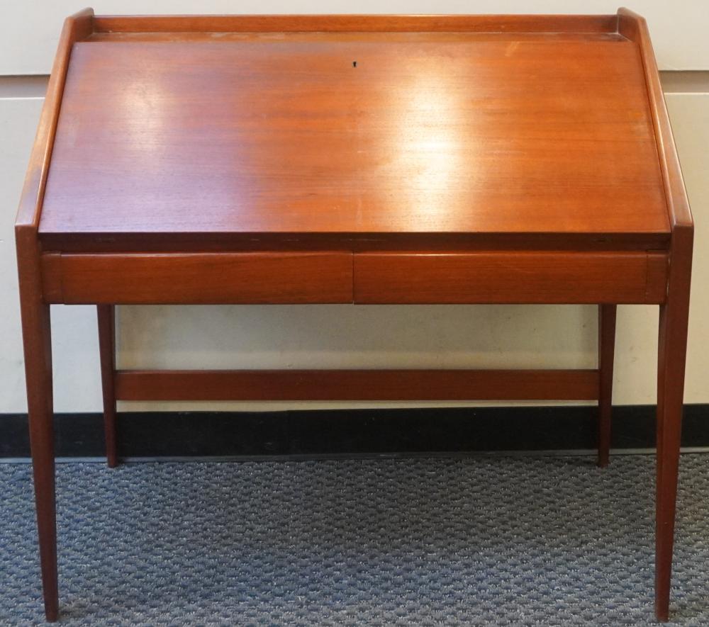 MID-CENTURY MODERN TEAK SLANT FRONT