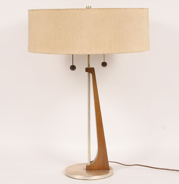 Mid century modern two light lamp