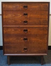 MID-CENTURY MODERN WALNUT CHES