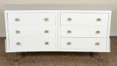 MID CENTURY MODERN WHITE LACQU