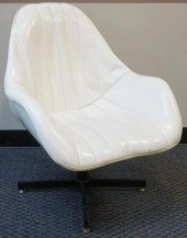MID-CENTURY MODERN WHITE VINYL