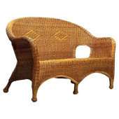 MID-CENTURY MODERN WICKER COUC