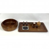 Mid Century Modern Wood Servin