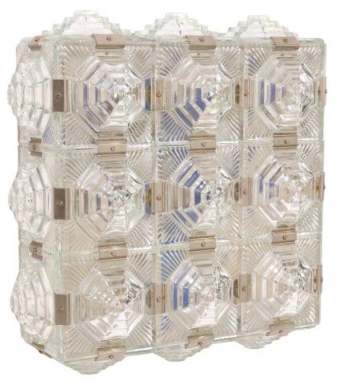MID-CENTURY MOLDED GLASS FLUSH