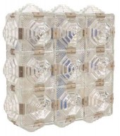 MID-CENTURY MOLDED GLASS FLUSH