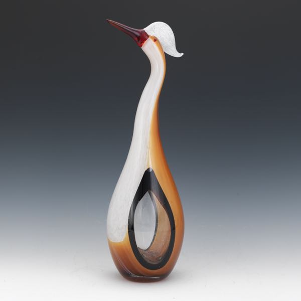MID-CENTURY MURANO GLASS BIRD 20 ½"