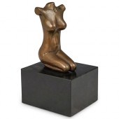 MID CENTURY NUDE BRONZE SCULPT