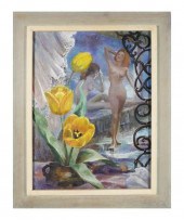 MID-CENTURY NUDES WITH FLOWERS
