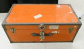 Mid Century Orange Metal Footl