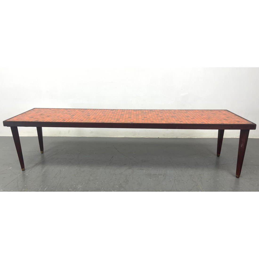 Mid Century Orange Tile Top