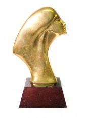 MID CENTURY POLISHED BRASS FIG