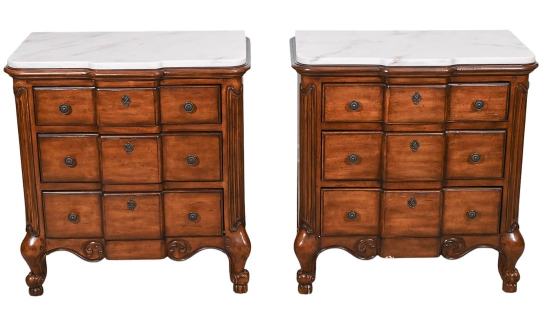 MID CENTURY PULASKI CARVED MARBLE