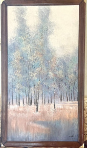 MID-CENTURY R. ATKINS OIL ON C
