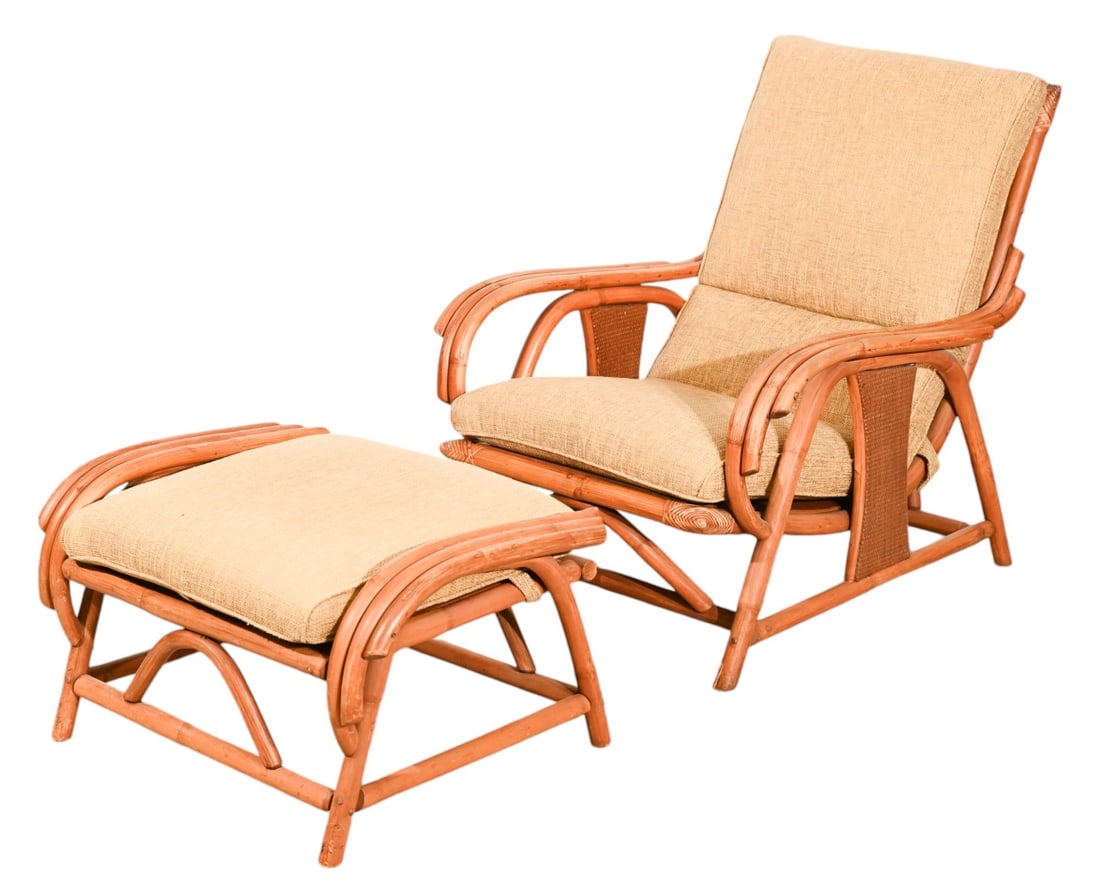 MID CENTURY RATTAN AND BAMBOO