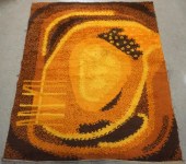 MID-CENTURY SHAG RUG, 8 FT 9 I