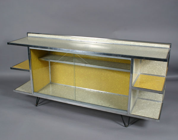 Mid century showcase; multi-color