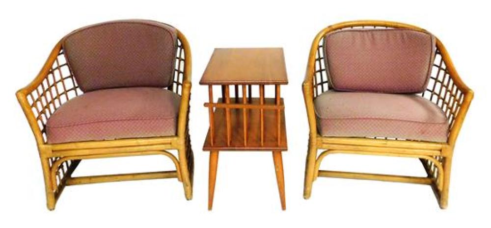MID-CENTURY STYLE MAGAZINE RACK AND