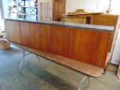 MID CENTURY TEAK HANGING WALL