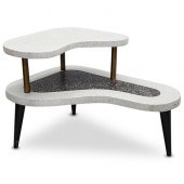 MID CENTURY TERRAZZO TWO-TIERE