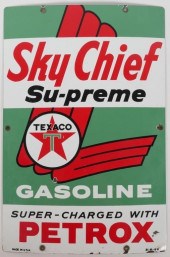 MID CENTURY TEXACO METAL SIGNS