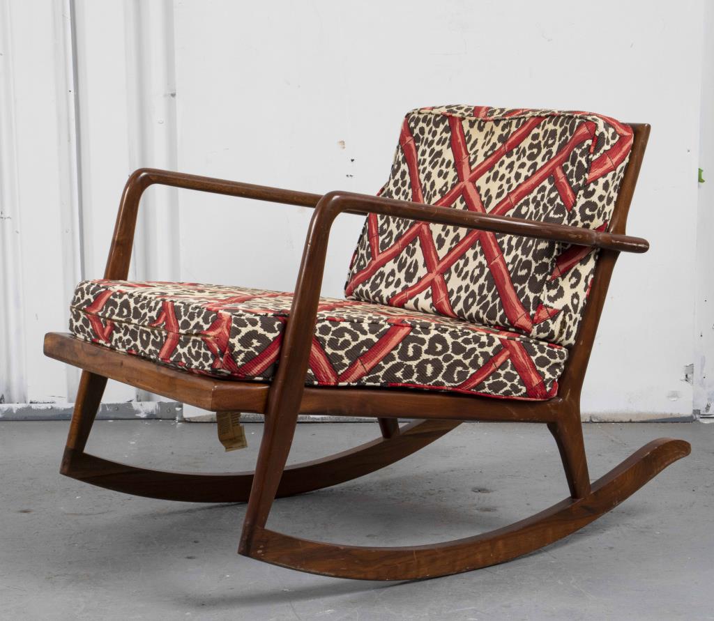 MID-CENTURY UPHOLSTERED TEAK