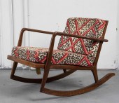 MID-CENTURY UPHOLSTERED TEAK R