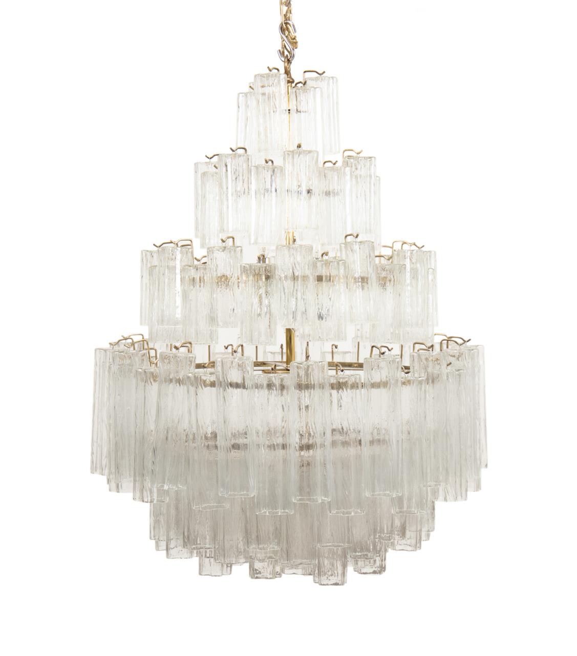 MID CENTURY VENINI TIERED 9 LIGHT
